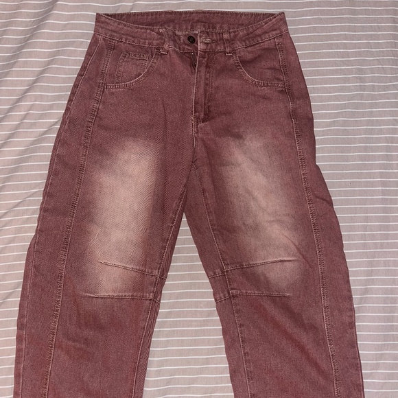 Bohemian mauve barrel jeans - Picture 4 of 5